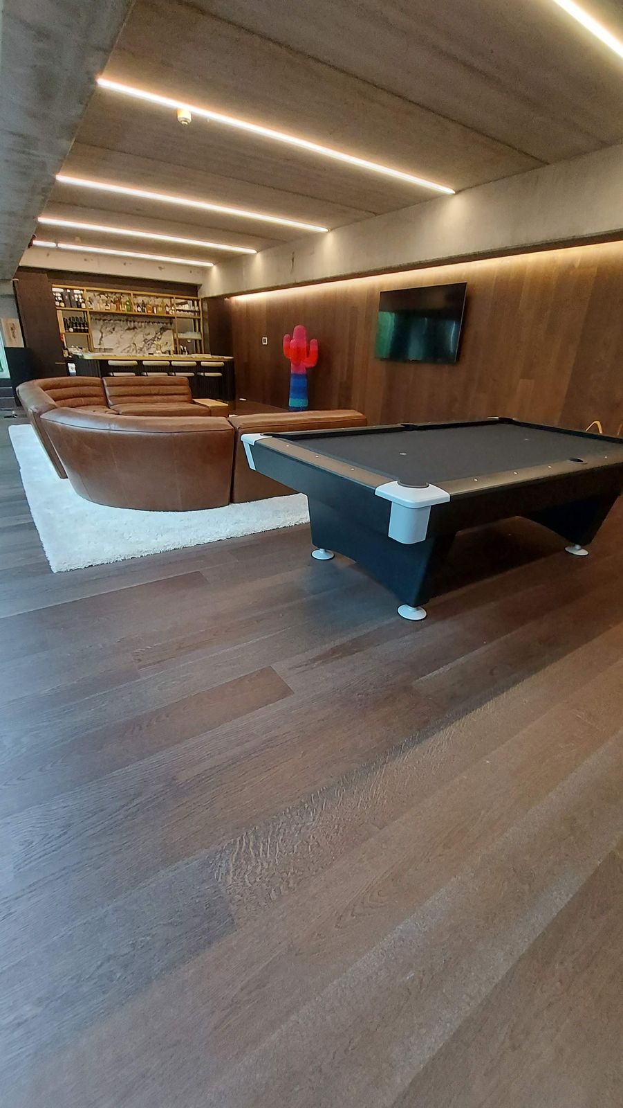 Wooden flooring installation
