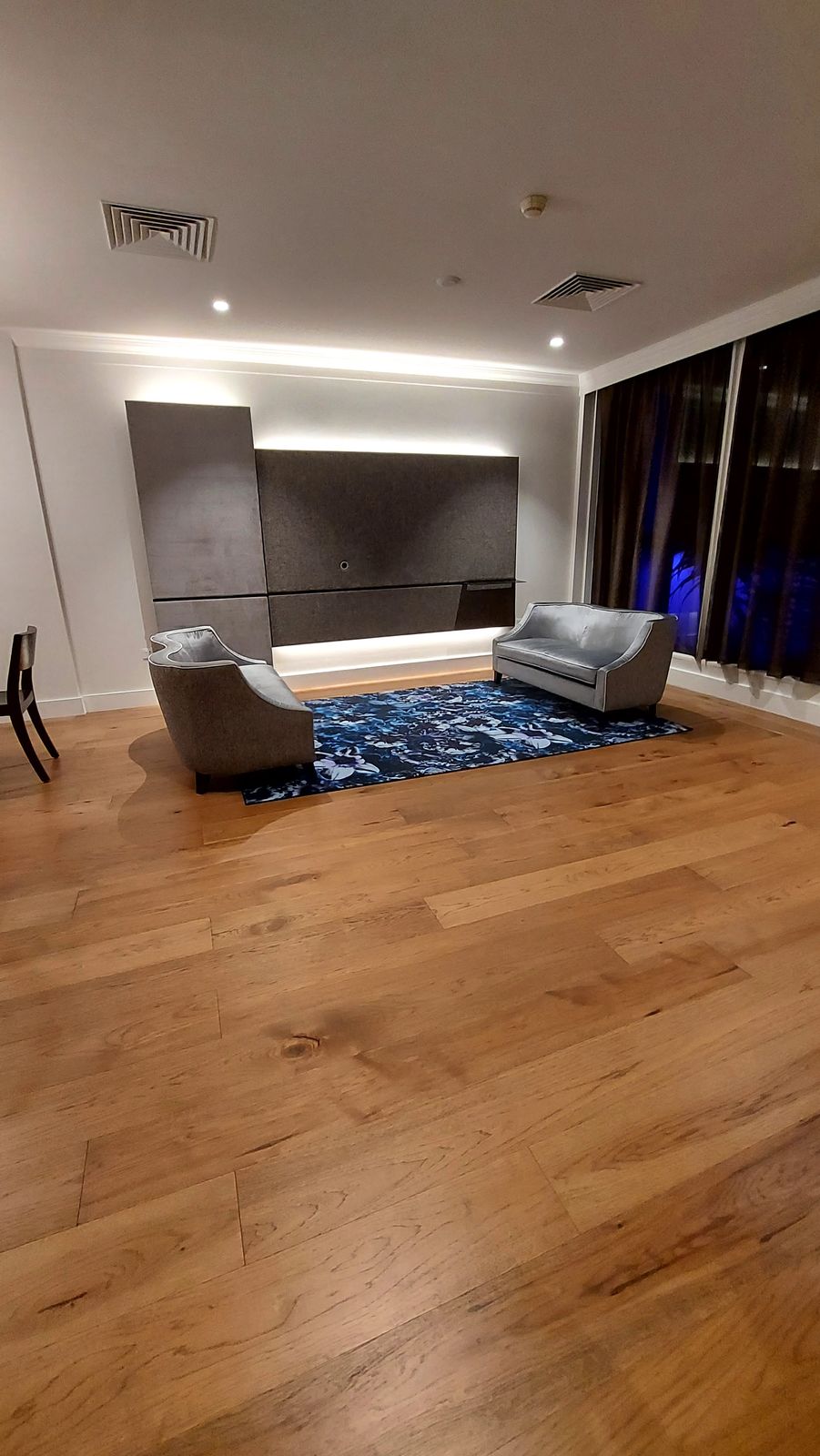 Wooden flooring installation