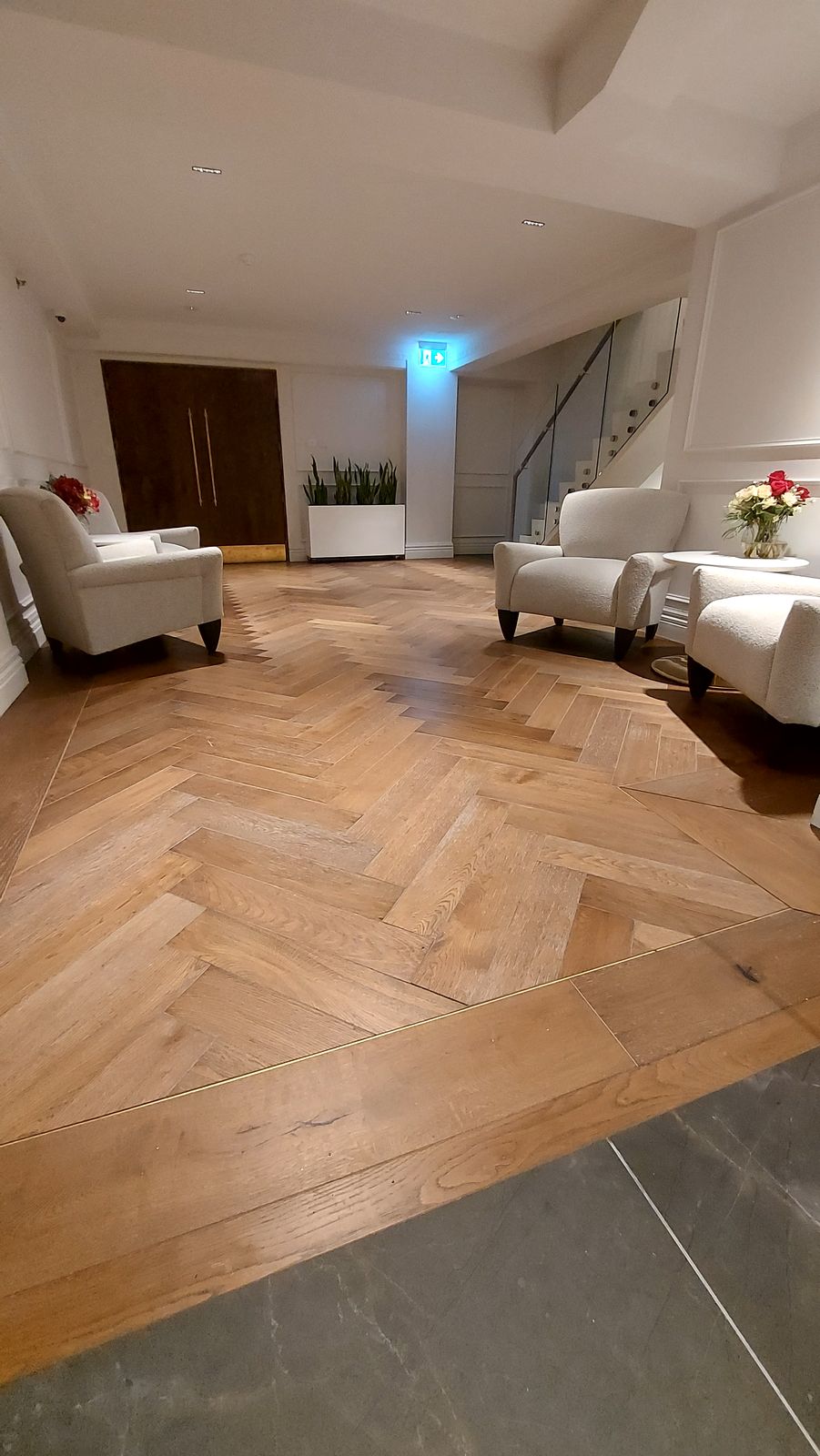 Wooden flooring installation
