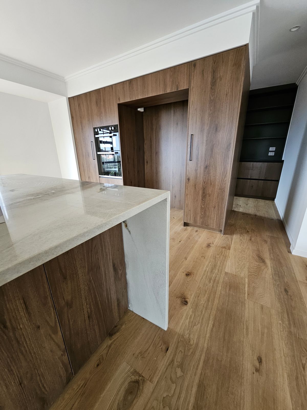 Wooden flooring installation