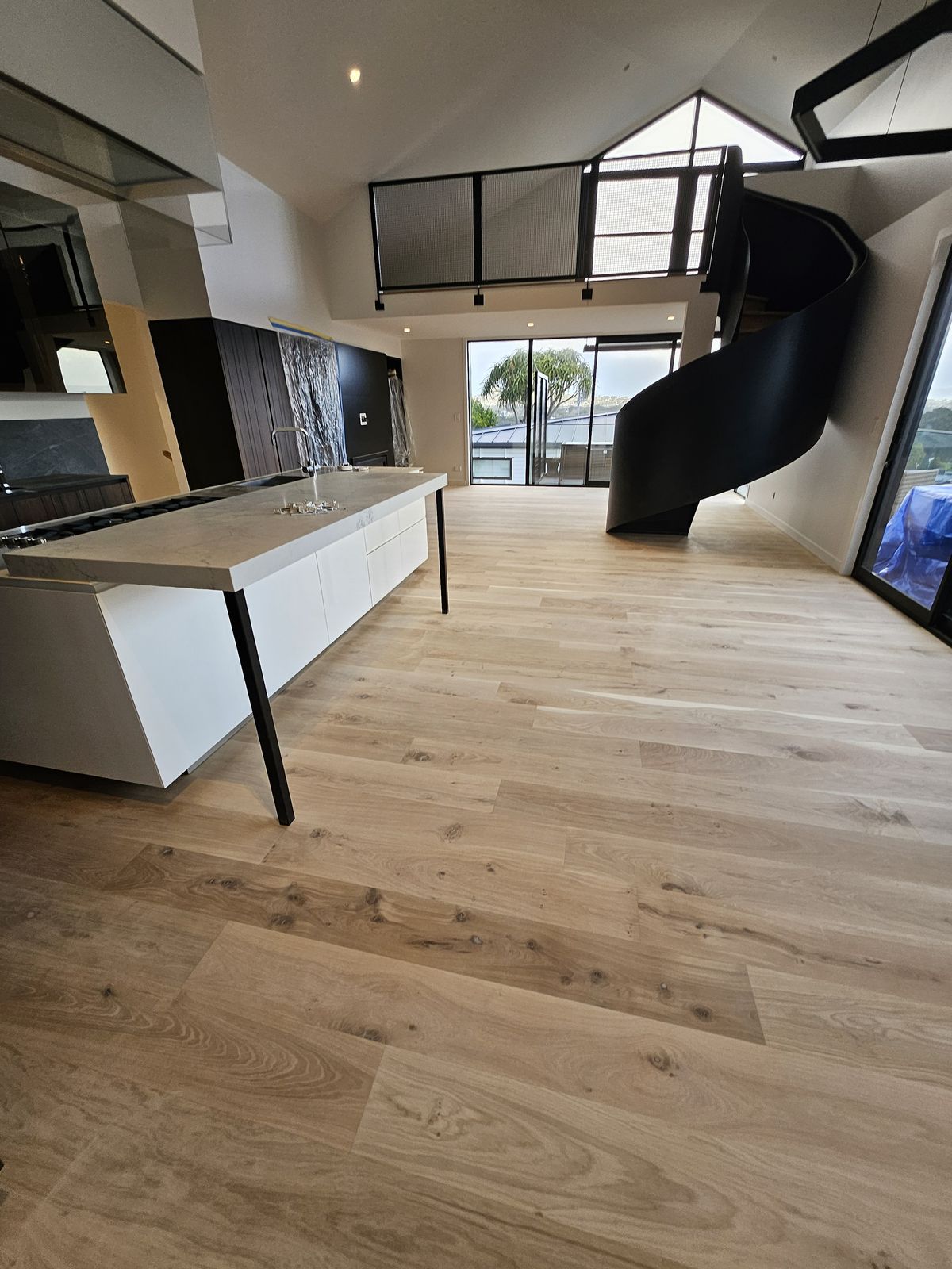 Wooden flooring installation